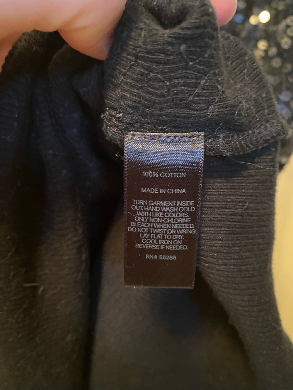 Express Black Sequin Tank Top - Picture 4 of 8